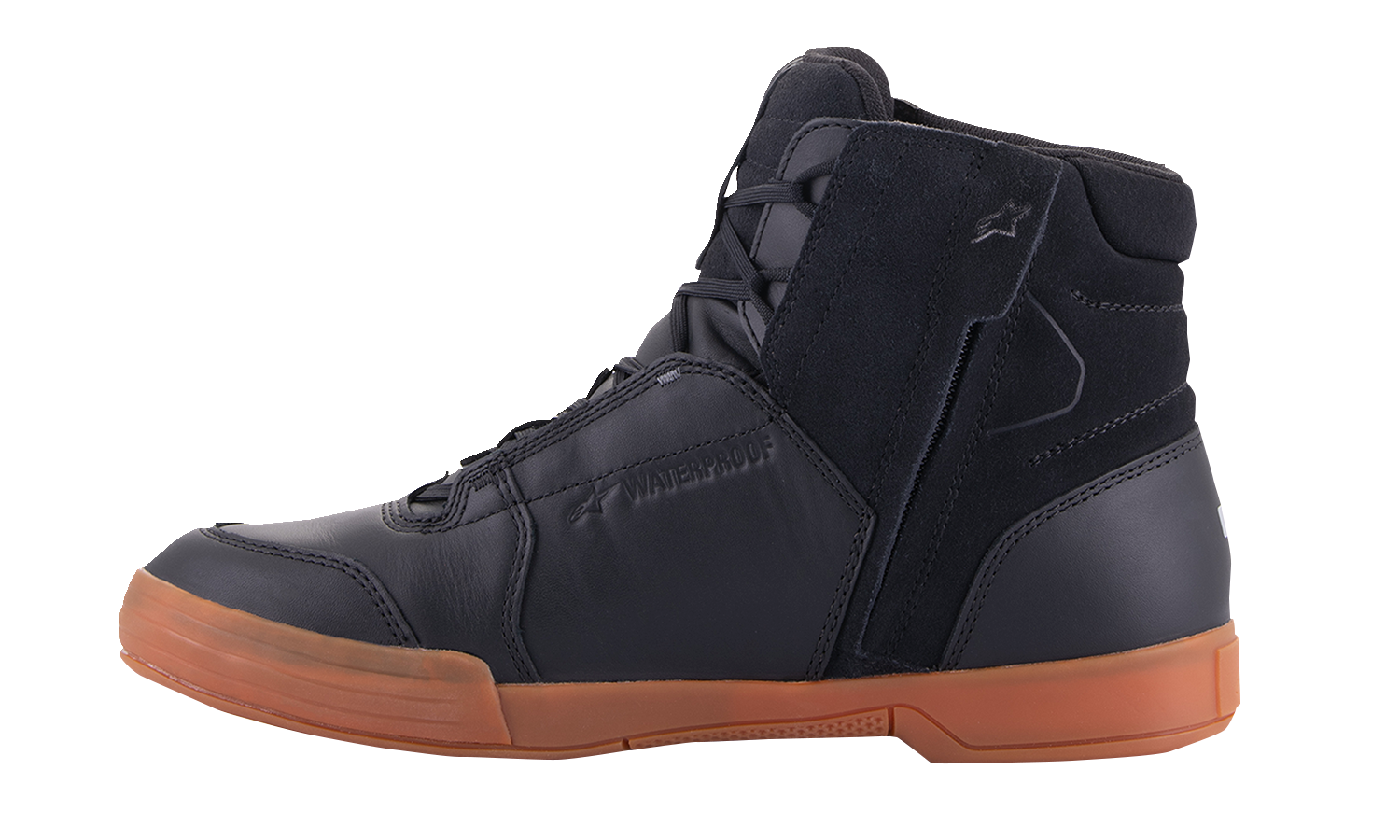 Alpinestars Chrome waterproof shoes in black and brown, US size 12, EU 45.5, featuring sleek design and durable material.