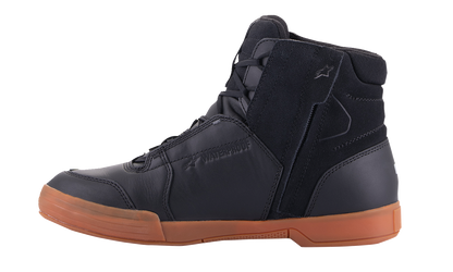 Alpinestars Chrome waterproof shoes in black and brown, US size 12, EU 45.5, featuring sleek design and durable material.