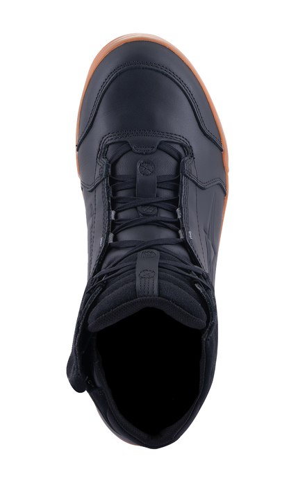 Alpinestars Chrome Waterproof Shoes in black and brown, US 12 / EU 45.5, showing the sleek design and sturdy build.