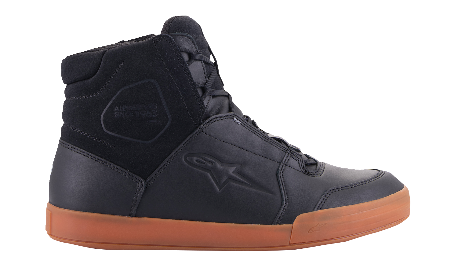 Alpinestars Chrome waterproof shoes in black and brown, US size 12, featuring durable design and stylish finish.