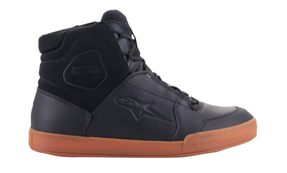 Alpinestars Chrome waterproof shoes in black and brown, US size 12, featuring durable design and stylish finish.