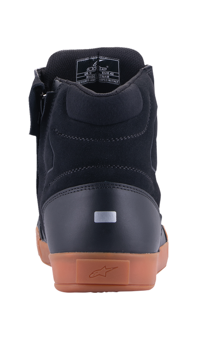 Alpinestars Chrome Waterproof Shoes in black and brown, US 12, EU 45.5, shown in a close-up image highlighting design details.