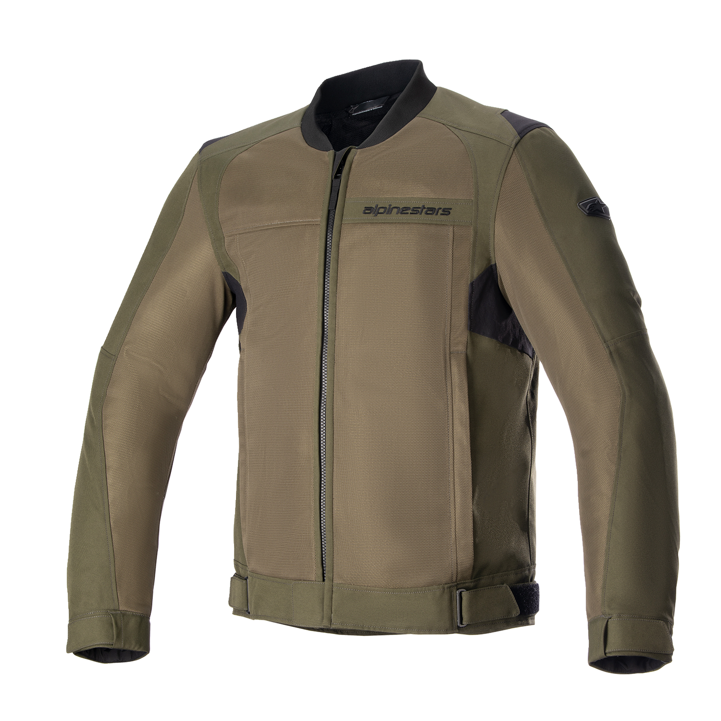 Alpinestars Luc V2 Air Jacket in green, small size, featuring breathable mesh panels and protective armor for motorcycle riding.