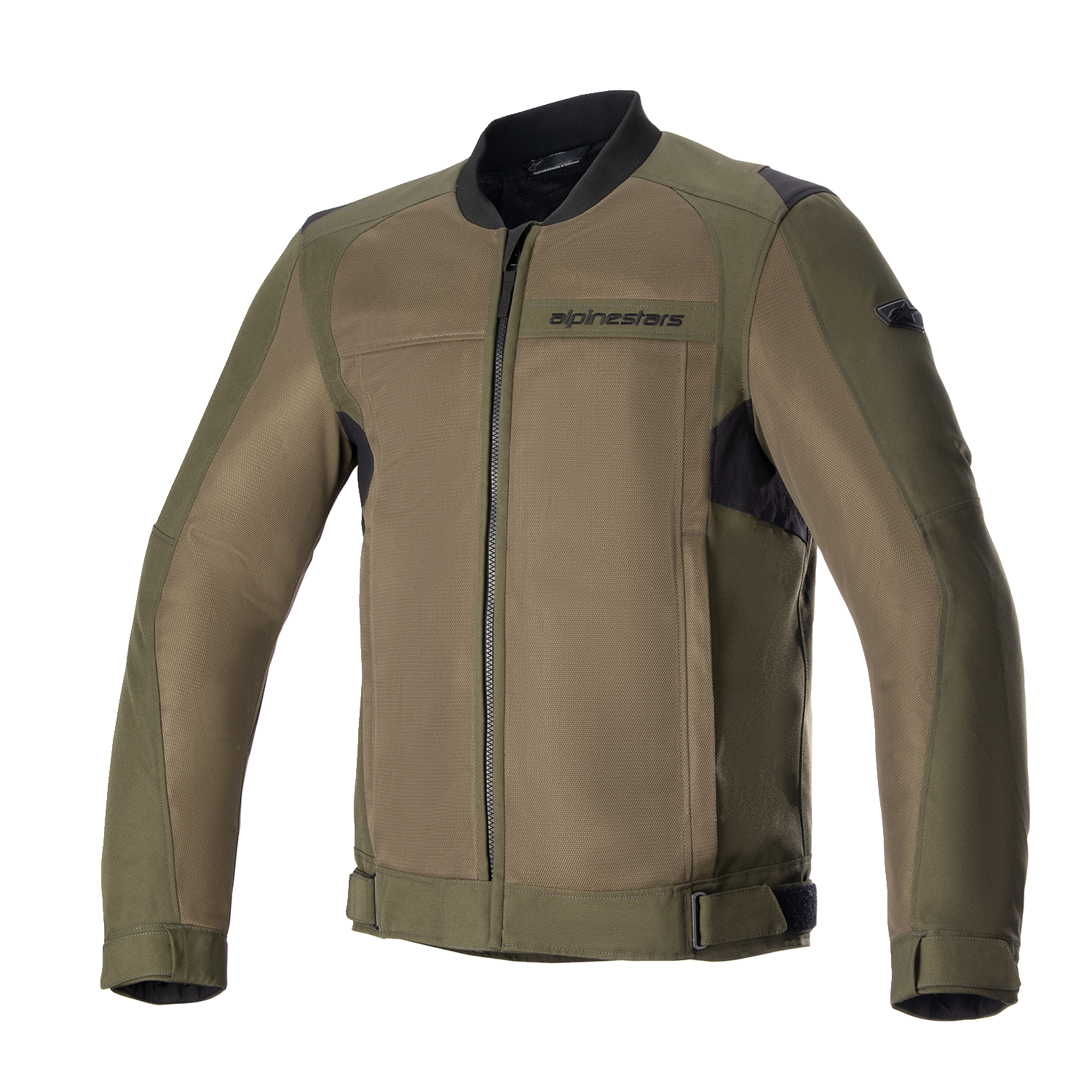 Alpinestars Luc V2 Air Jacket in green, small size, featuring breathable mesh panels and protective armor for motorcycle riding.