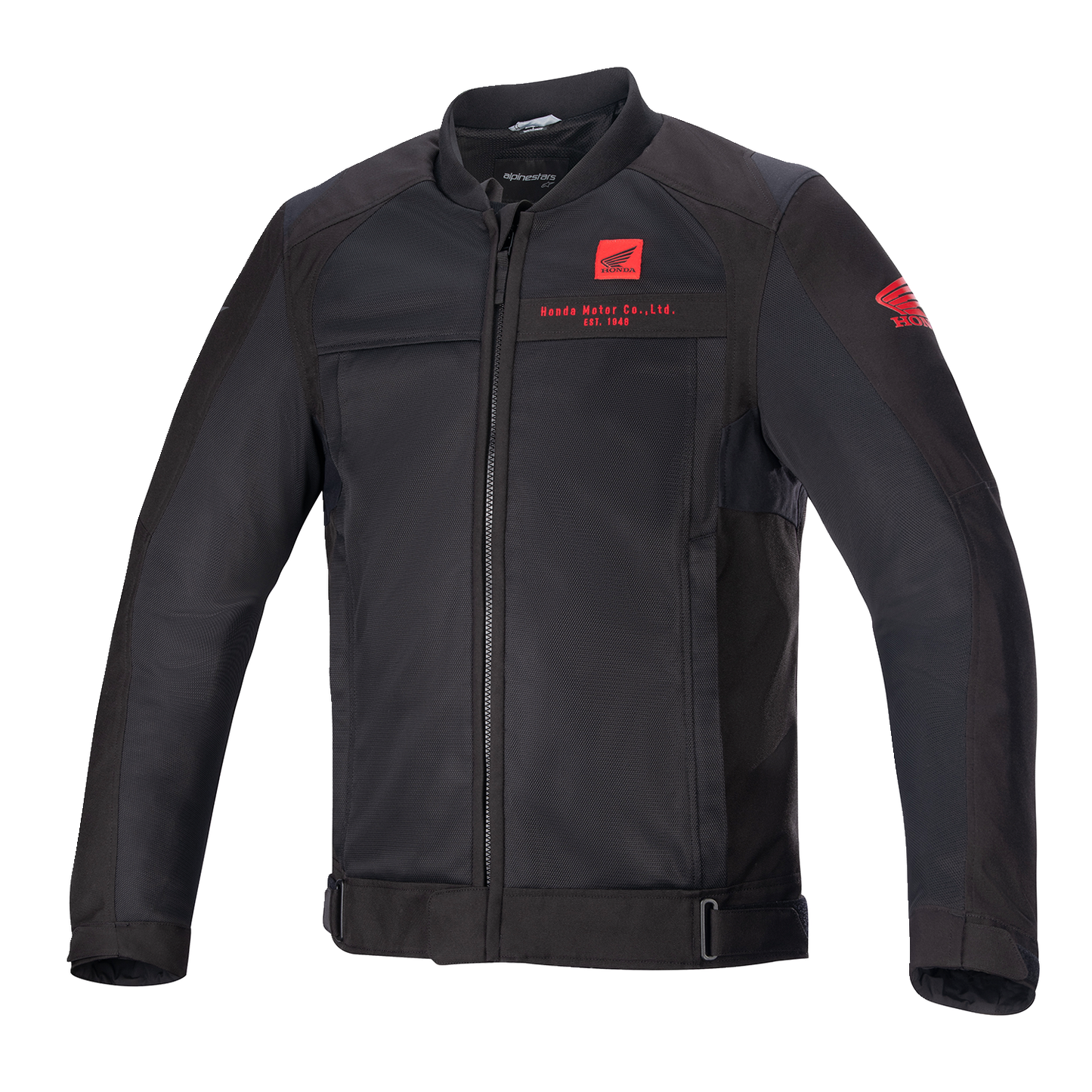 Alpinestars Honda Luc v2 Air Jacket in black and red, medium size, featuring protective armor and breathable fabric.