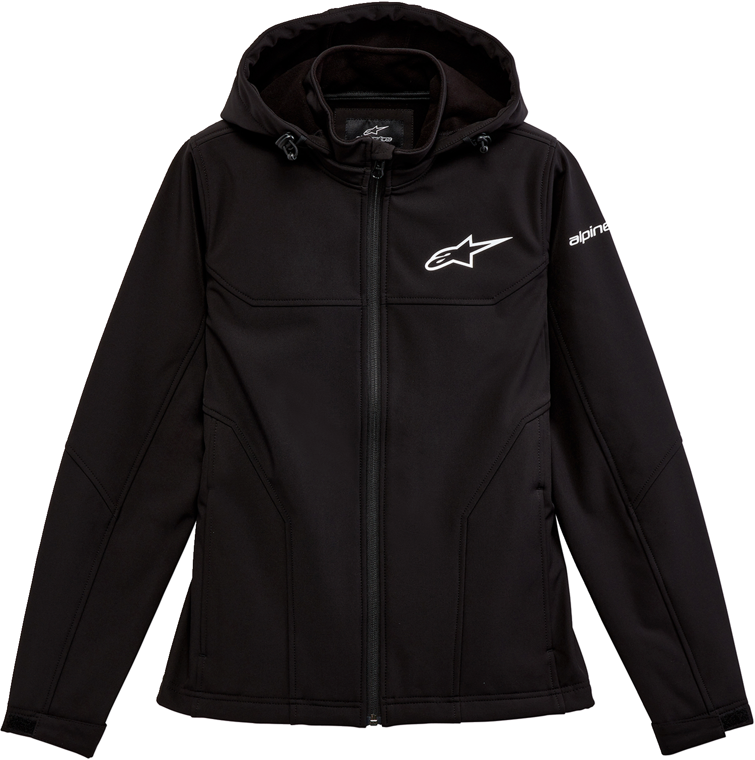 Alpinestars Women's Primary Waterproof Windbreaker Jacket in black, size 2XL, showing the lightweight, durable design and waterproof fabric.
