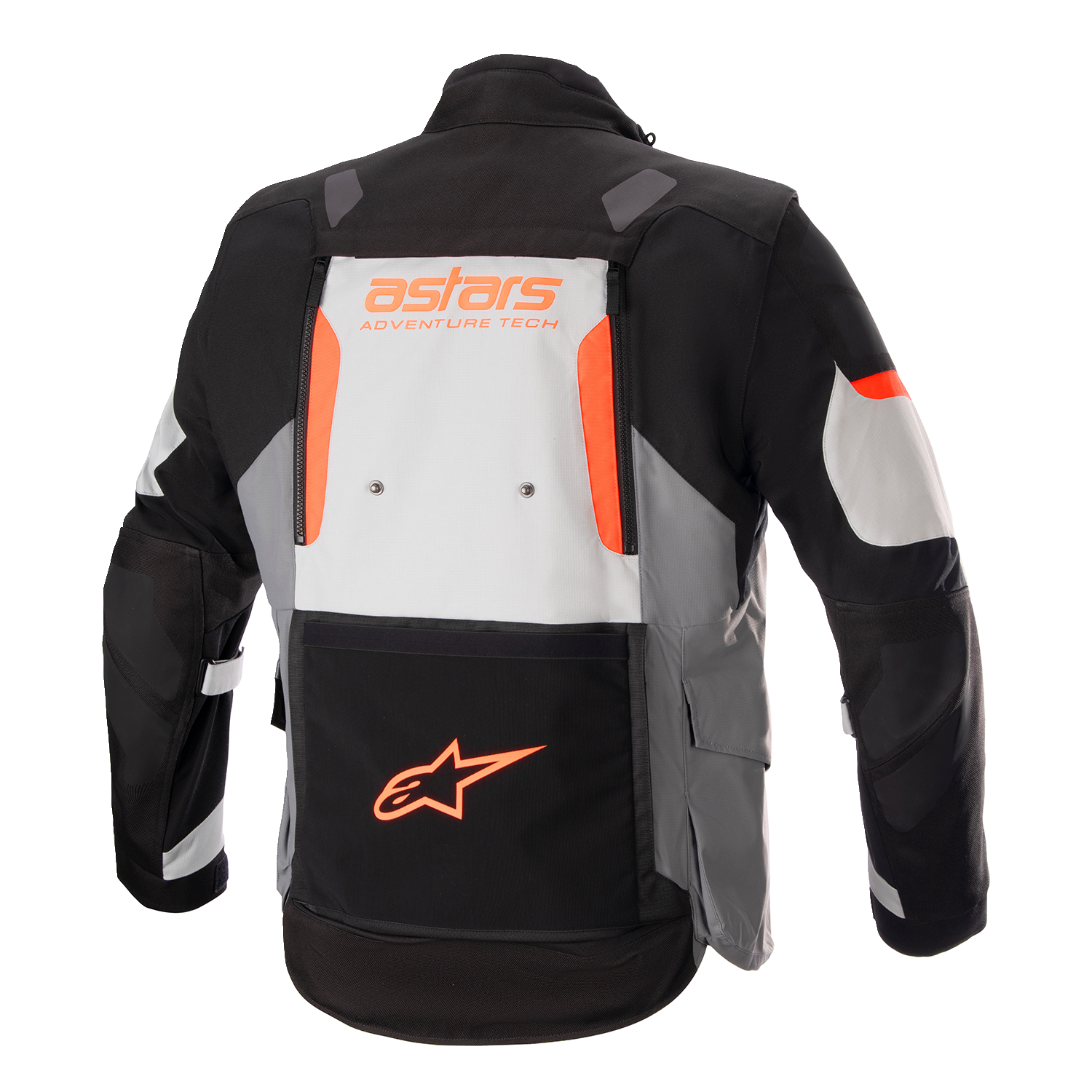 Alpinestars Halo Drystar® motorcycle jacket in gray and black, featuring modular ventilation and Tech-Air® compatibility, in 4XL size.