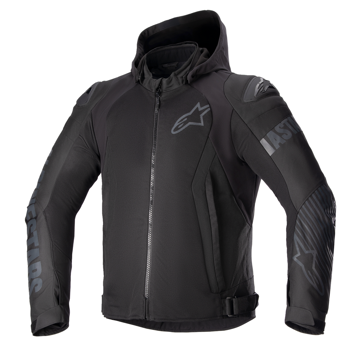 Alpinestars Zaca Air jacket in black, 3XL size, featuring lightweight motorcycle jacket design with breathable fabric and protective details.