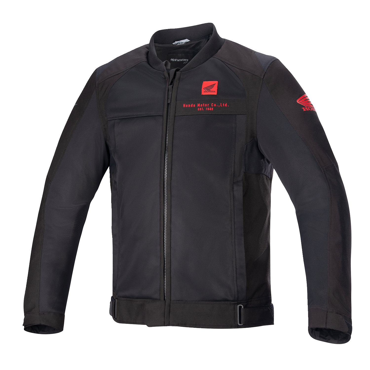 Alpinestars Honda Luc v2 Air Jacket in black and red, size large, featuring lightweight racing style with protective armor.