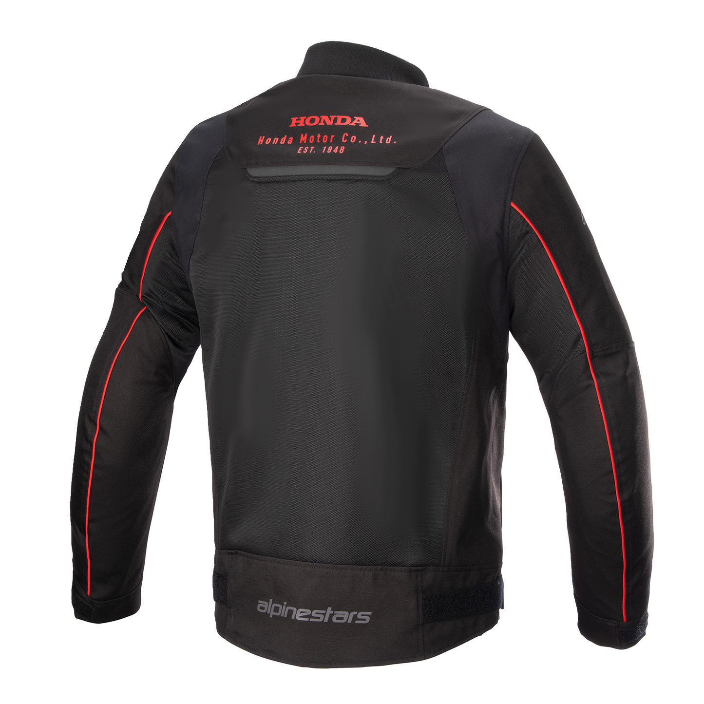 Alpinestars Honda Luc v2 Air Jacket in black and red, medium, showcasing lightweight motorcycle riding gear with protective features.