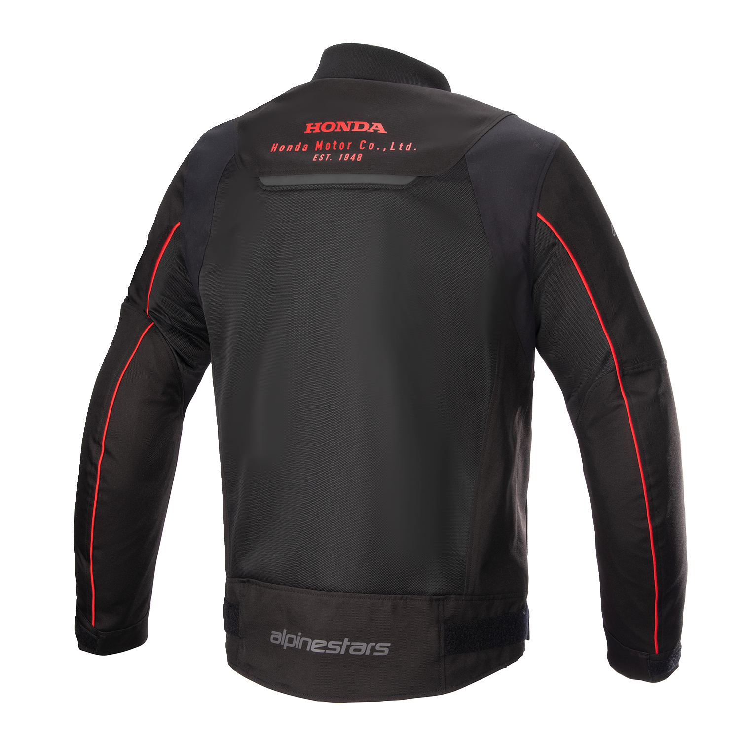 Alpinestars Honda Luc v2 Air Jacket in black and red, medium, showcasing lightweight motorcycle riding gear with protective features.