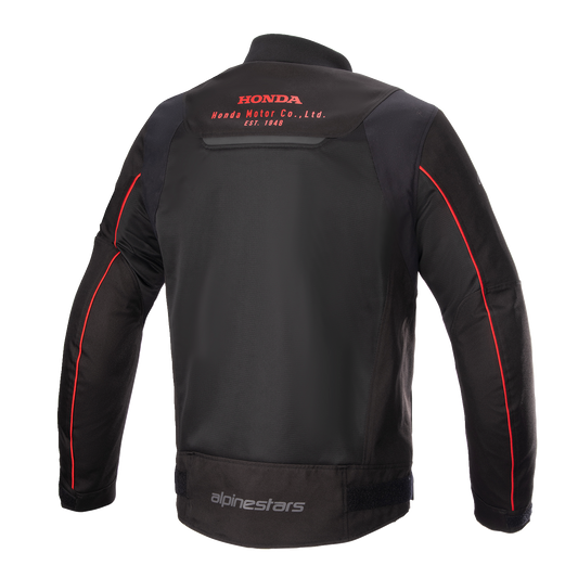 Alpinestars Honda Luc v2 Air Jacket in black and red, medium, showcasing lightweight motorcycle riding gear with protective features.