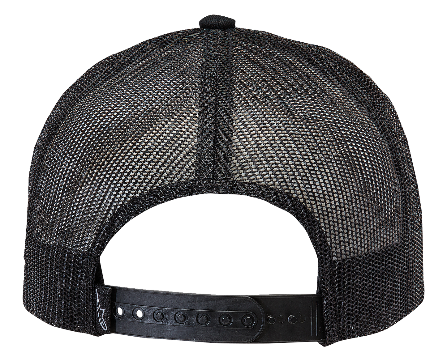 Alpinestars Delivery Trucker Hat in white and black with mesh back and embroidered logo, casual outdoor style.