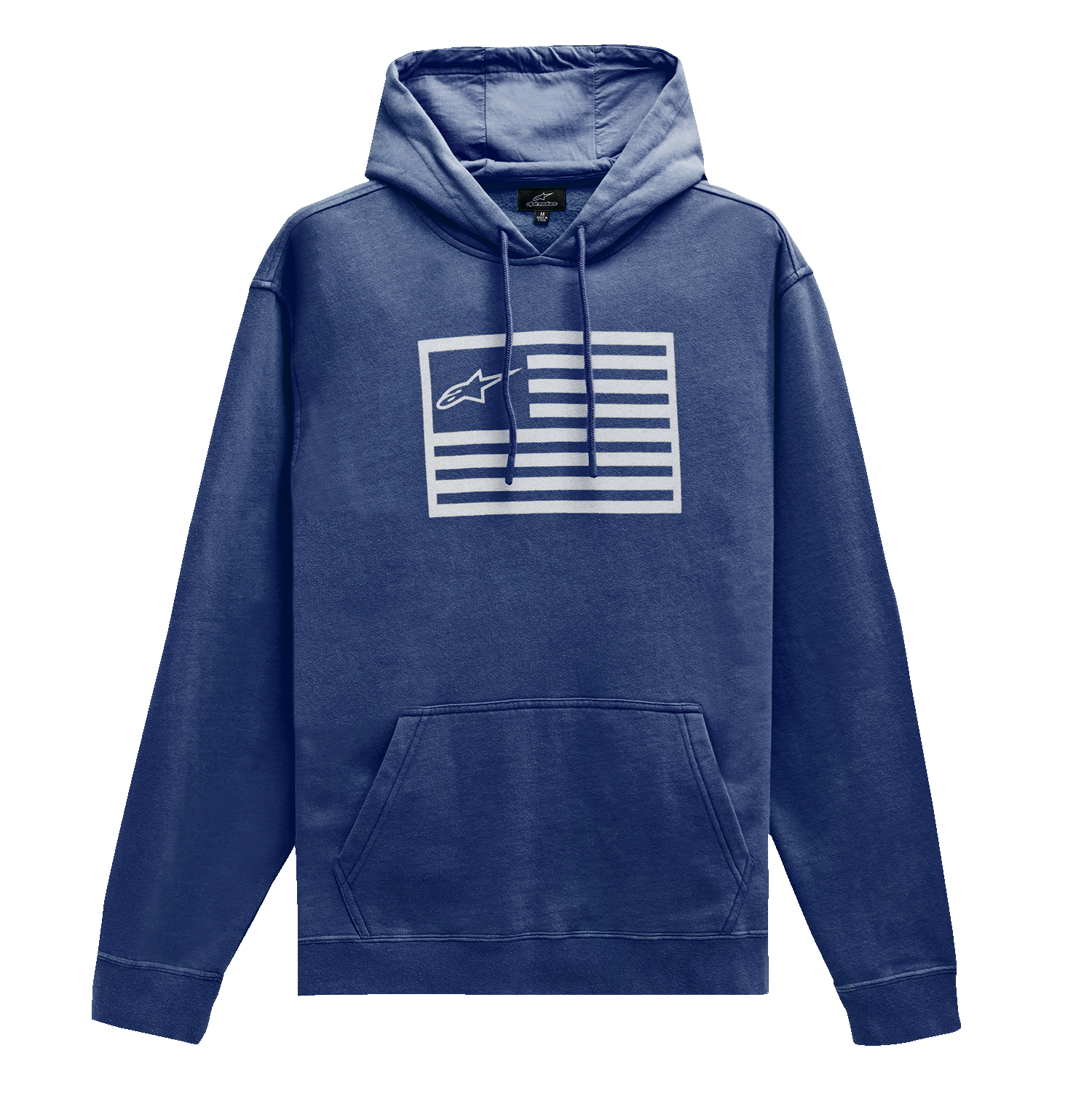 Alpinestars Artifact Hoodie in navy color, large size, featuring a casual fit with the ALPINESTARS logo and soft fabric.