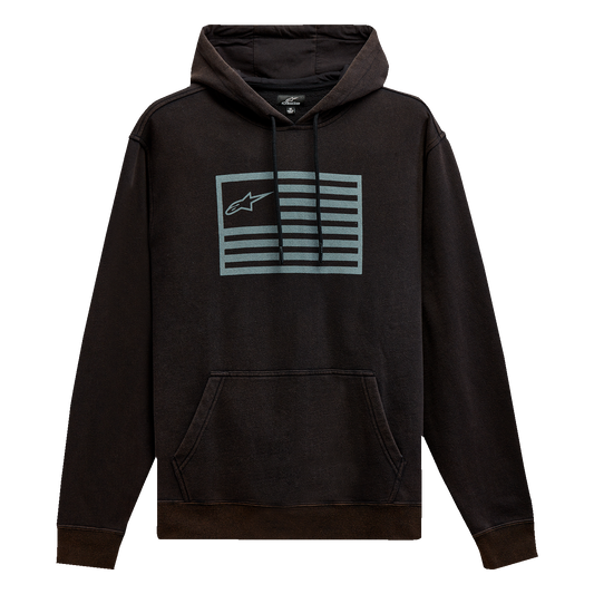 Alpinestars Artifact Hoodie in black, medium size, featuring a casual fit with logo details and soft fabric for comfortable wear.