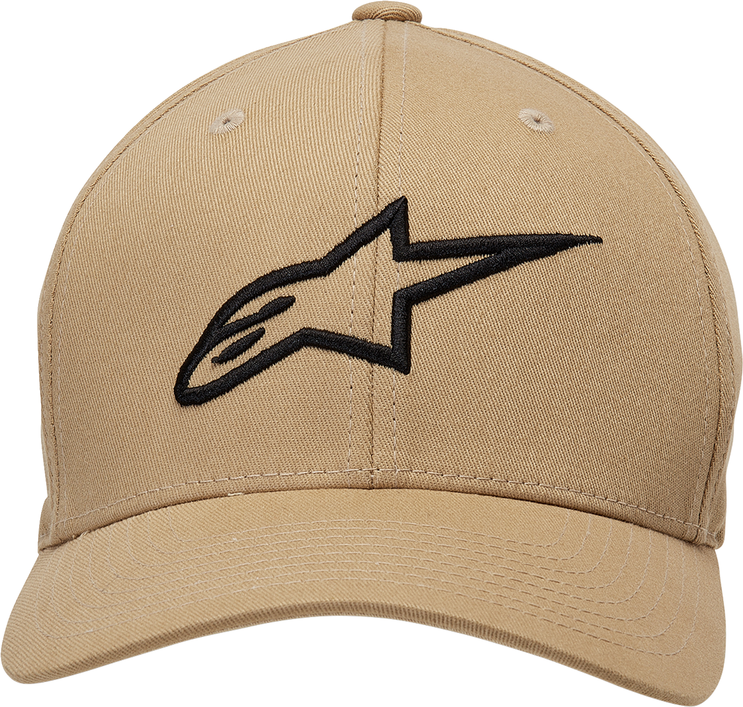 Alpinestars Ageless Curve Hat in sand and black with small/medium size, casual curved-brim cap with adjustable strap.
