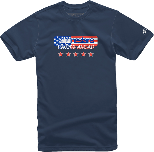 ALPINESTARS, Alpinestars USA Again T-Shirt - Navy, 2XL (Part Number 12137261070XXL)