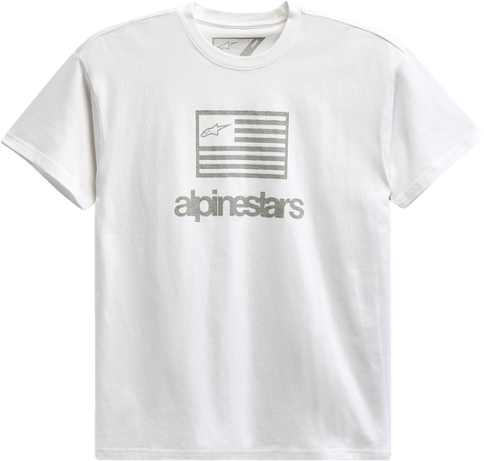 ALPINESTARS, Alpinestars Flag T-Shirt - White - Medium (Part Number 12137262020M)