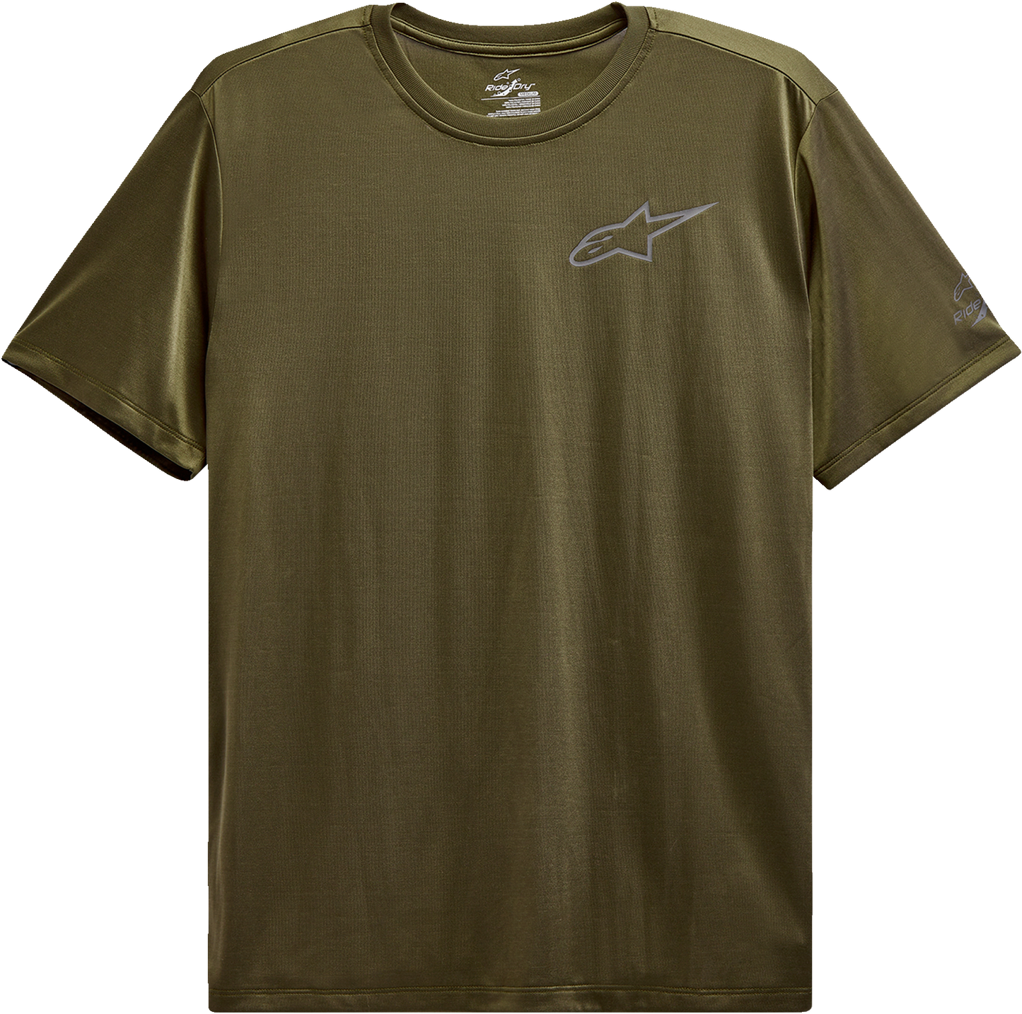 Alpinestars Pursue Performance T-Shirt in military green, 2XL size, featuring a casual fit and sporty design.