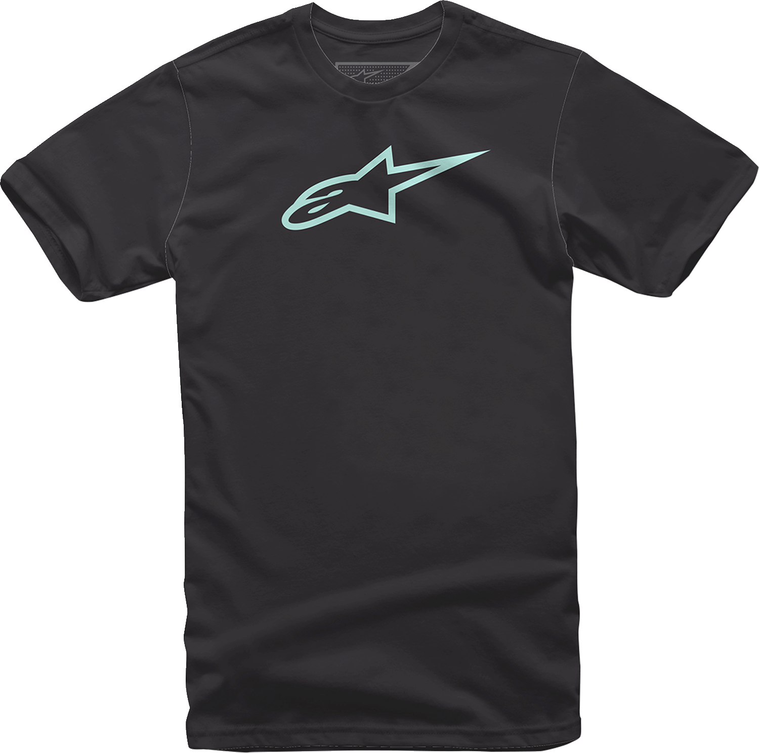 Alpinestars Ageless T-Shirt in 2XL, black and mint with logo graphic, casual fit and stylish design.