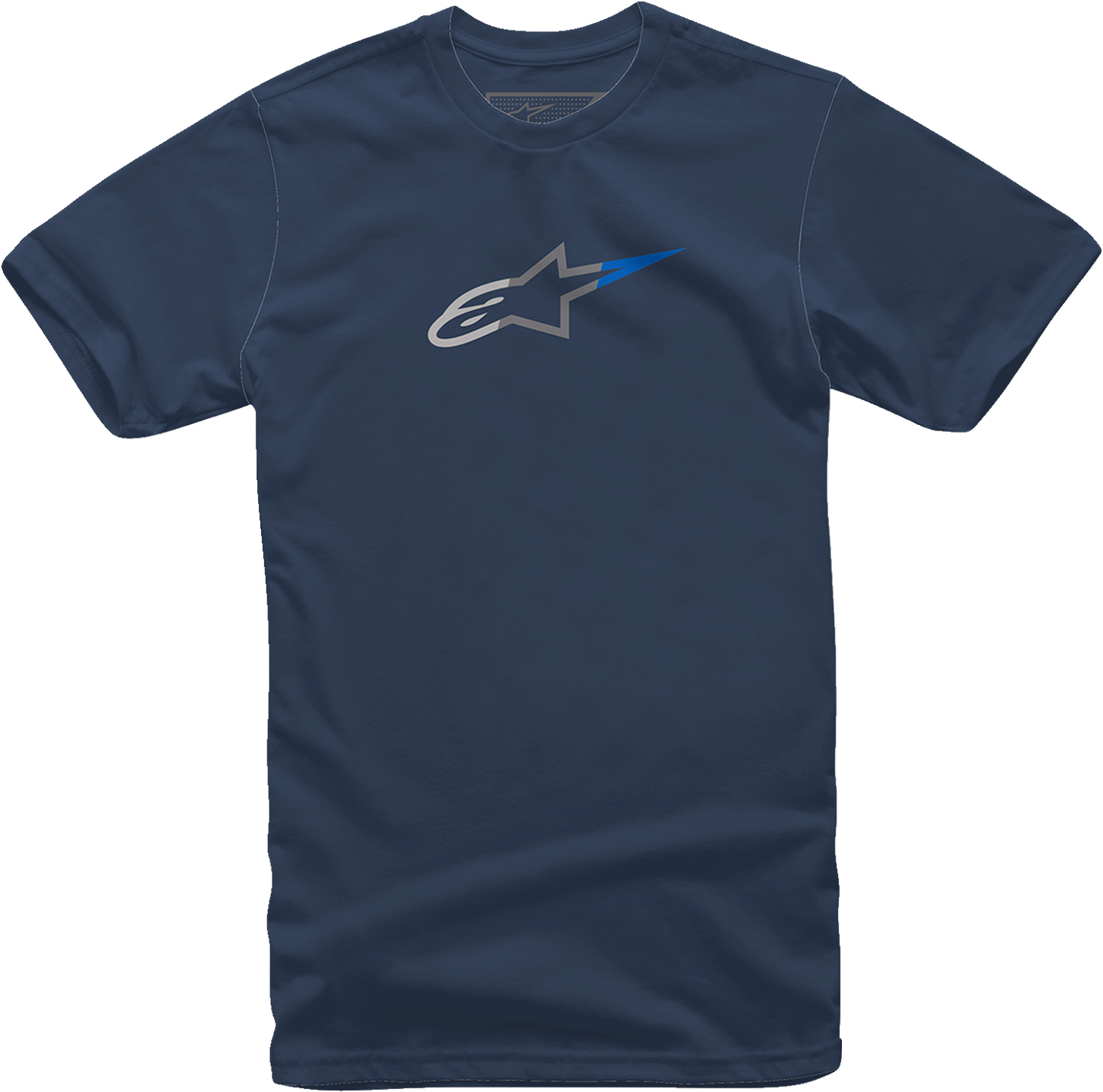 Alpinestars Ageless Rake T-Shirt in navy, large size, featuring the brand logo and graphic design on the front.