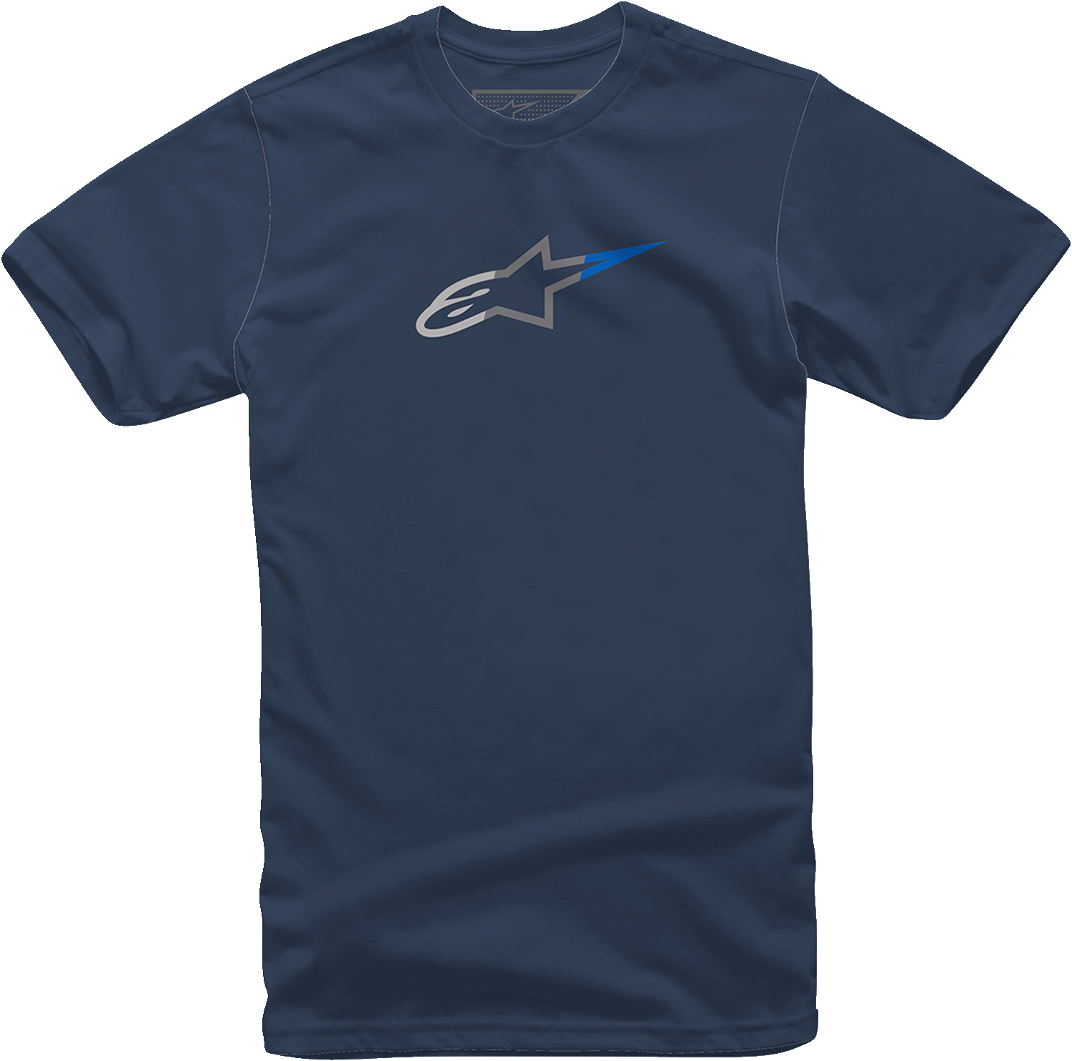 Alpinestars Ageless Rake T-Shirt in navy, large size, featuring the brand logo and graphic design on the front.