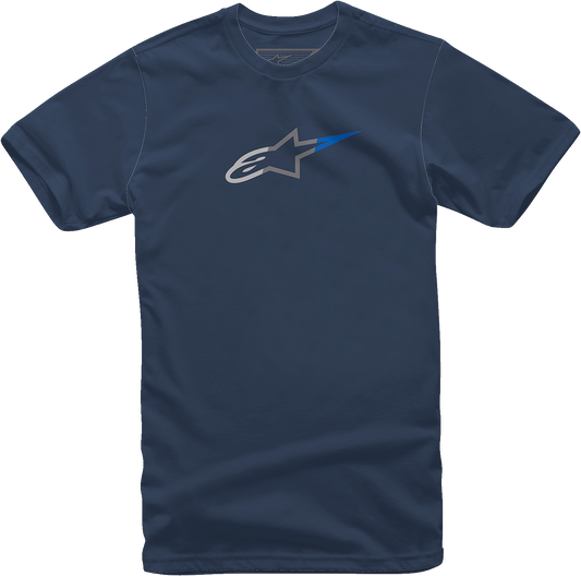 Alpinestars Ageless Rake T-Shirt in navy, large size, featuring the brand logo and graphic design on the front.