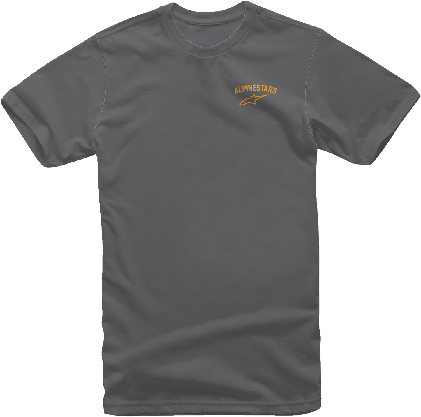 Alpinestars Speedway T-Shirt in charcoal color, large size, featuring the brand logo and racing-inspired design.