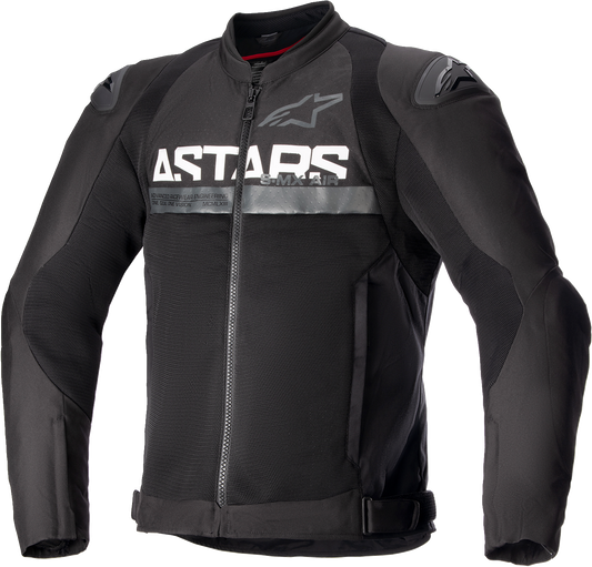 Alpinestars SMX Air motorcycle jacket in black, 3XL, featuring advanced ventilation and protective riding gear design.