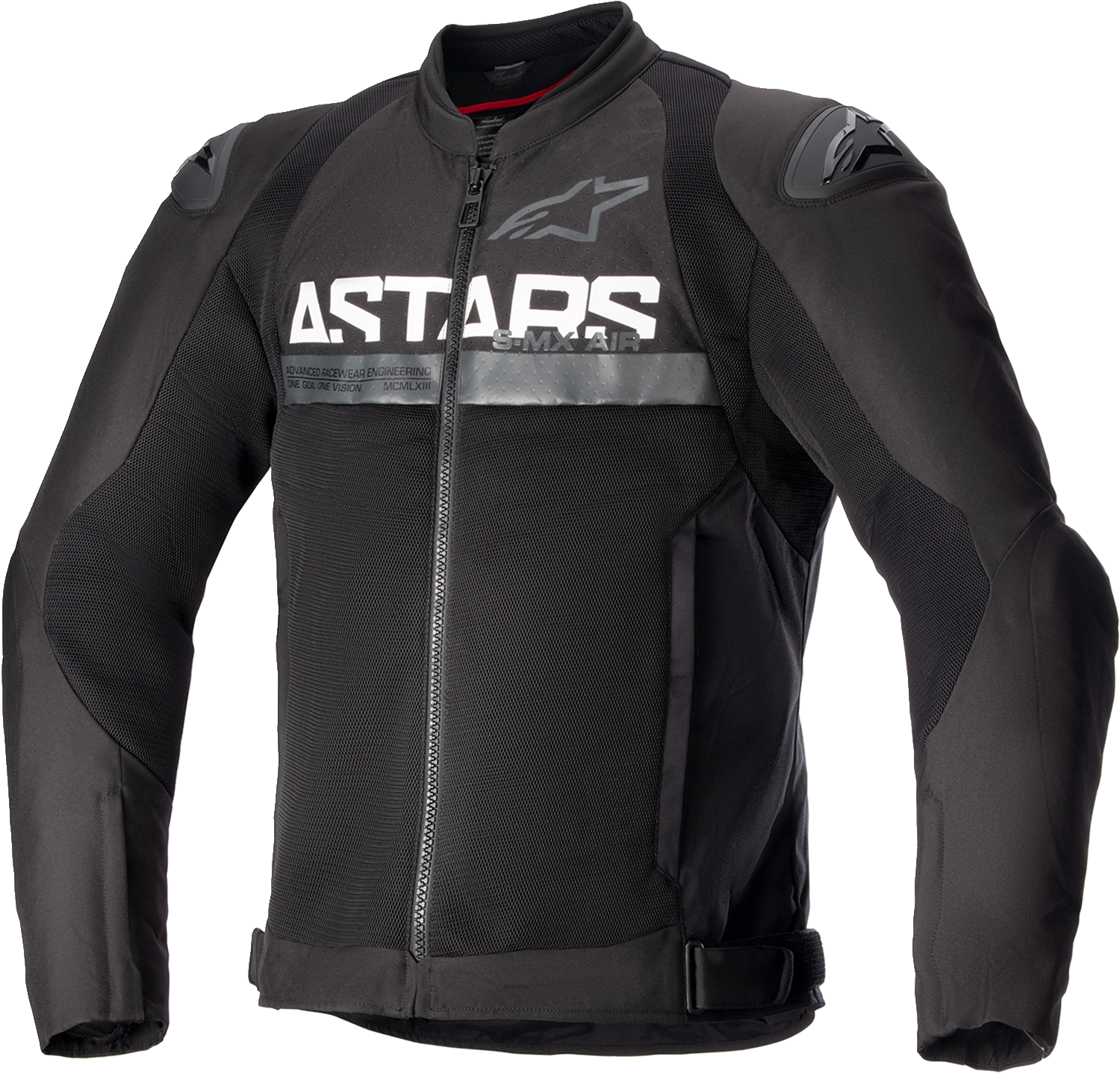 Alpinestars SMX Air motorcycle riding jacket in black, 4XL, featuring advanced ventilation and protective gear for riders.