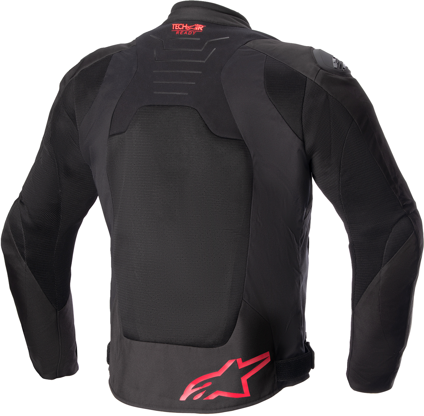 Alpinestars SMX Air motorcycle riding jacket in black and bright red, size XL, with protective armor and sporty design.