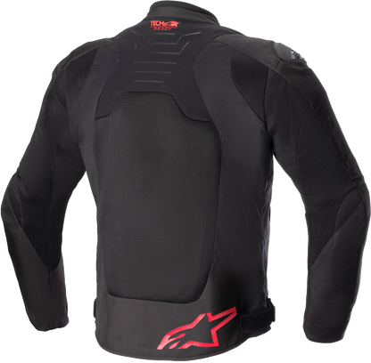 Alpinestars SMX Air motorcycle riding jacket in black and bright red, size XL, with protective armor and sporty design.