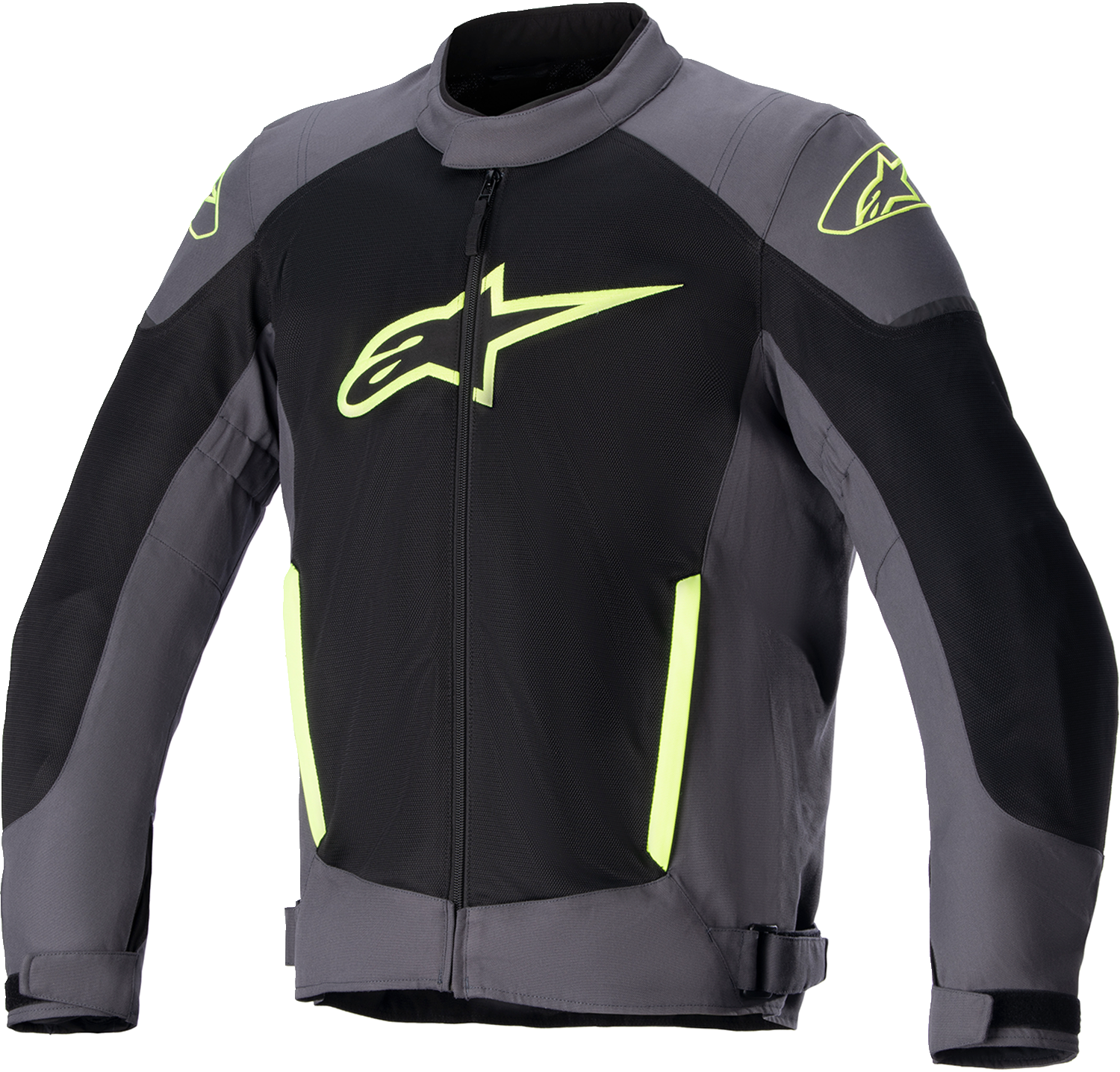 ALPINESTARS, Alpinestars T SP X Superair Jacket - Tar Gray, Black, and Yellow Fluo for Men - Medium (Part #3302022-9151-M)