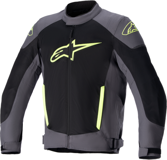 ALPINESTARS, Alpinestars T SP X Superair Jacket - Tar Gray, Black, and Yellow Fluo for Men - Medium (Part #3302022-9151-M)