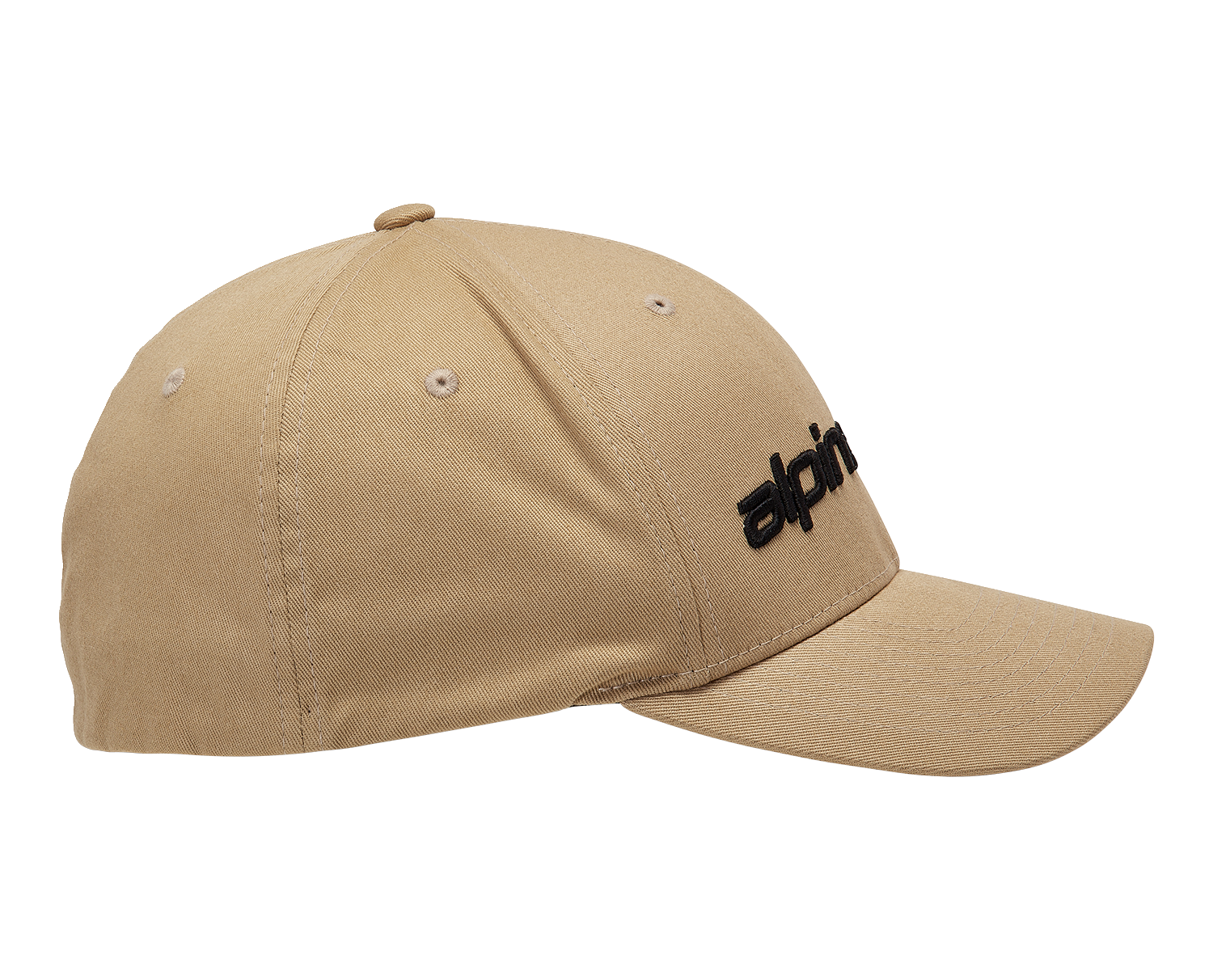 Alpinestars Linear hat in sand and black, small/medium size, featuring the ALPINESTARS logo and stylish design.