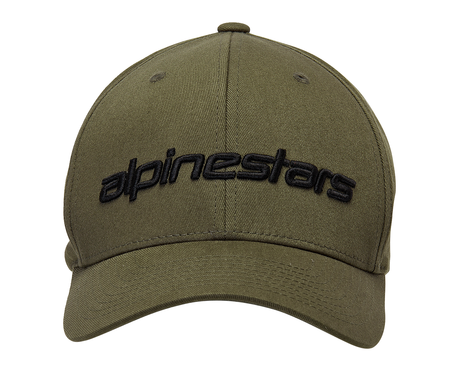 Alpinestars Linear Hat in Military Black, small/medium size, featuring the brand logo and a stylish, casual design.