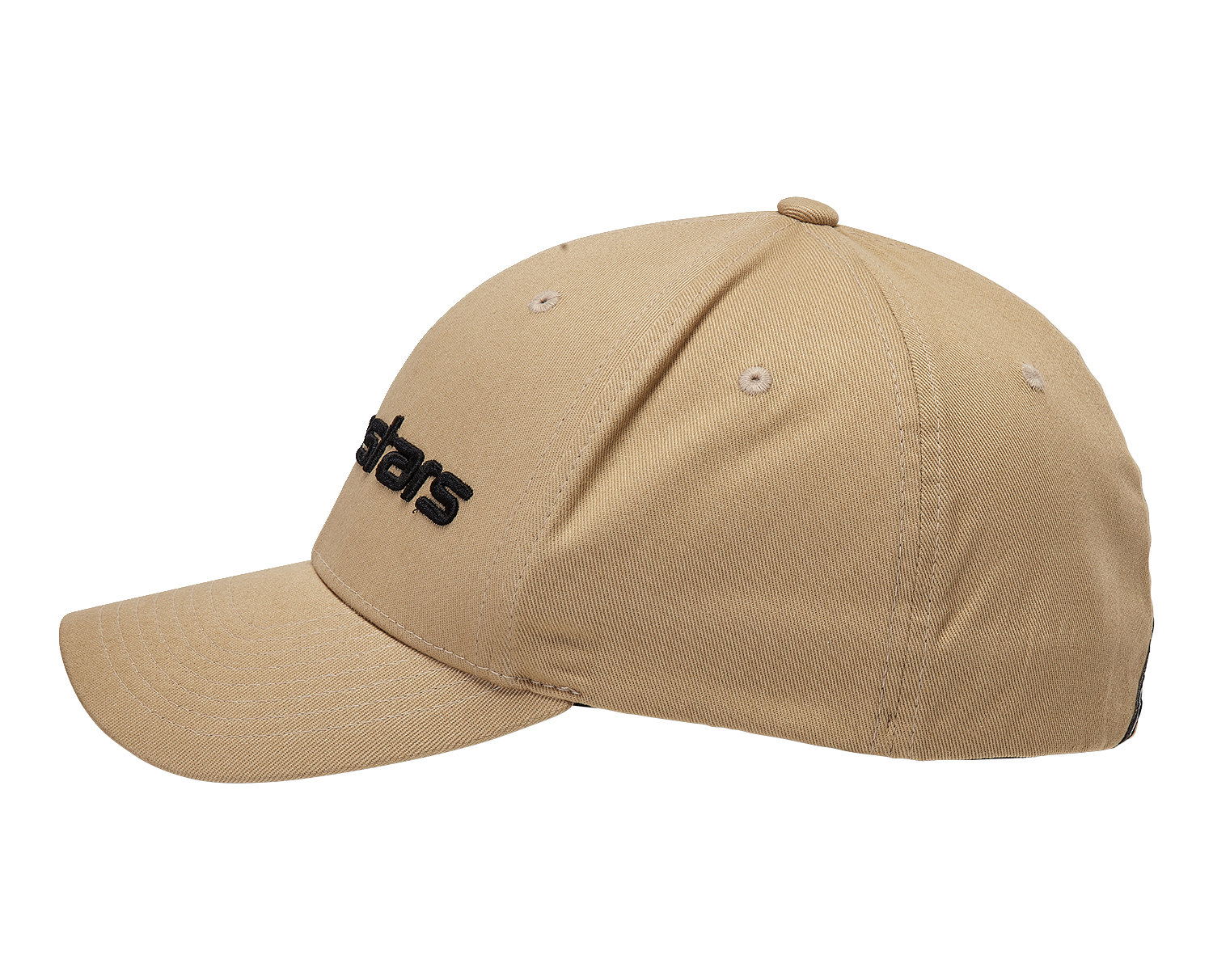 Alpinestars Linear Hat in sand and black, small/medium size, featuring a stylish design and branding, front view image.