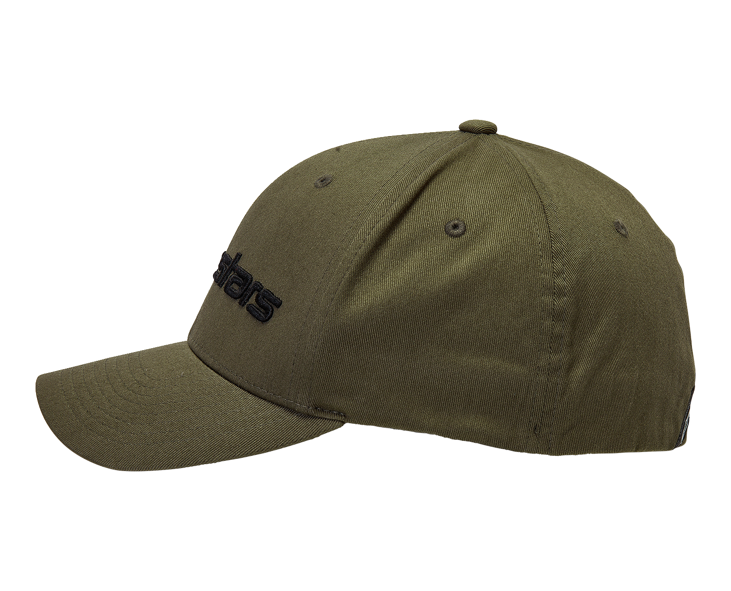 Alpinestars Linear Hat in Military Black, Small/Medium size, featuring the brand logo and structured design.