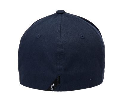 Alpinestars Linear Hat in navy and red, small/medium size, featuring the brand logo and sporty design.