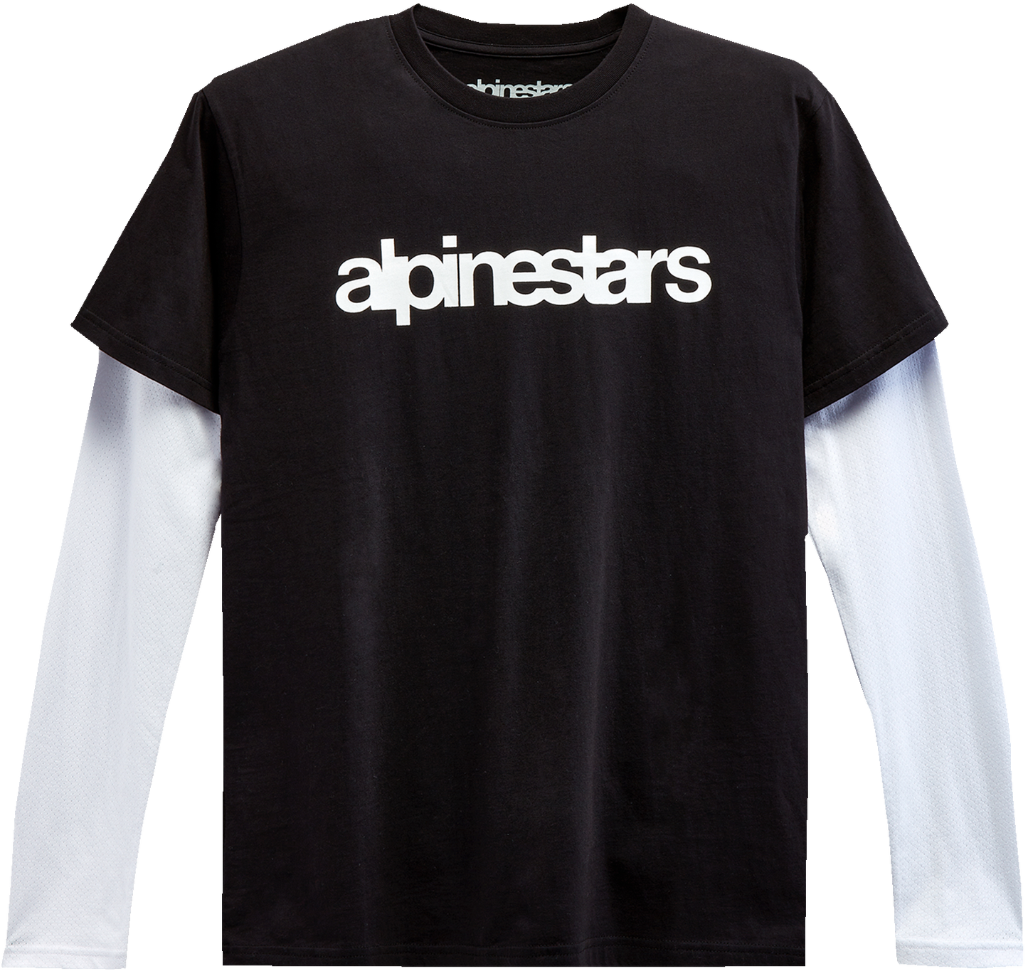 ALPINESTARS, Alpinestars Stack Long-Sleeve Knit T-Shirt 2XL - Black and White