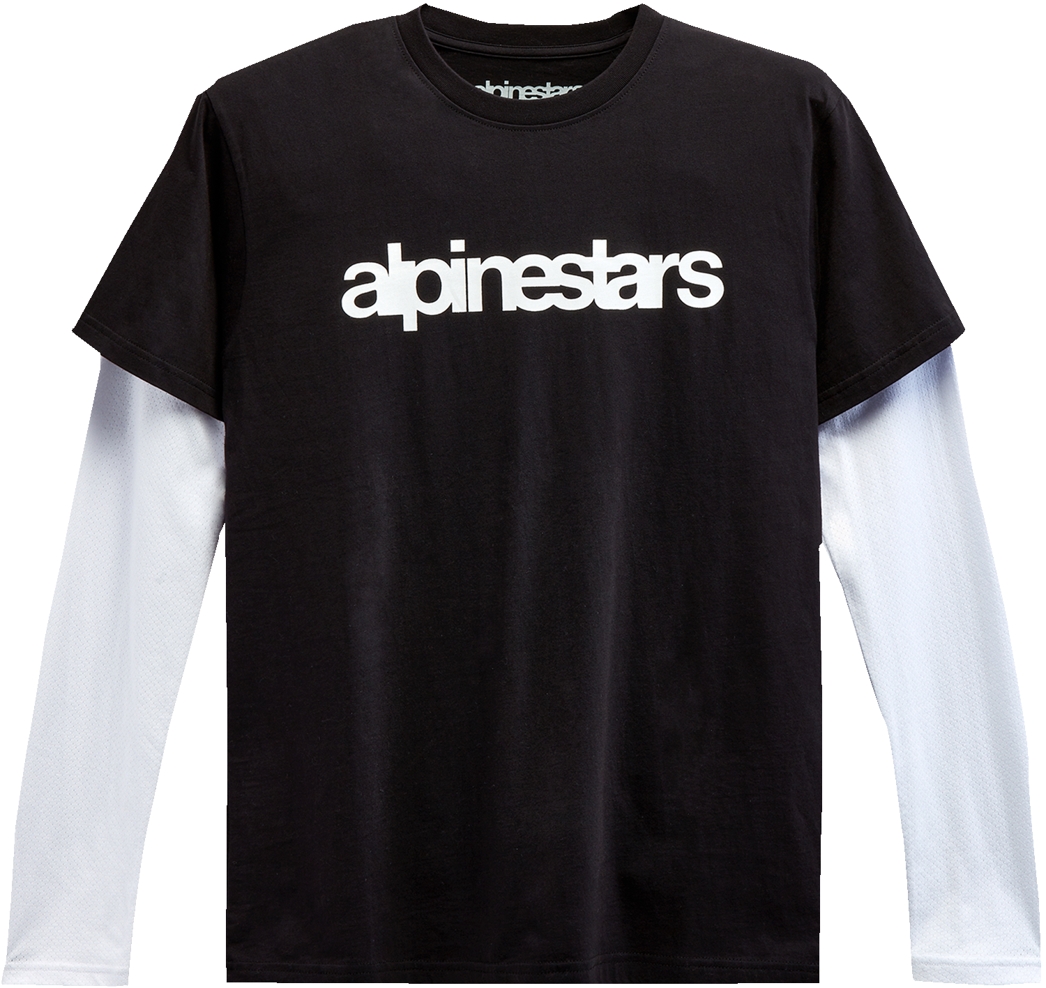 ALPINESTARS, Alpinestars Stack Long-Sleeve Knit T-Shirt 2XL - Black and White