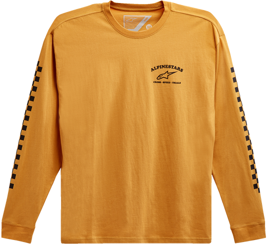 ALPINESTARS, Alpinestars Sunday Long-Sleeve T-Shirt - Gold - Medium (Part #12137184059M)