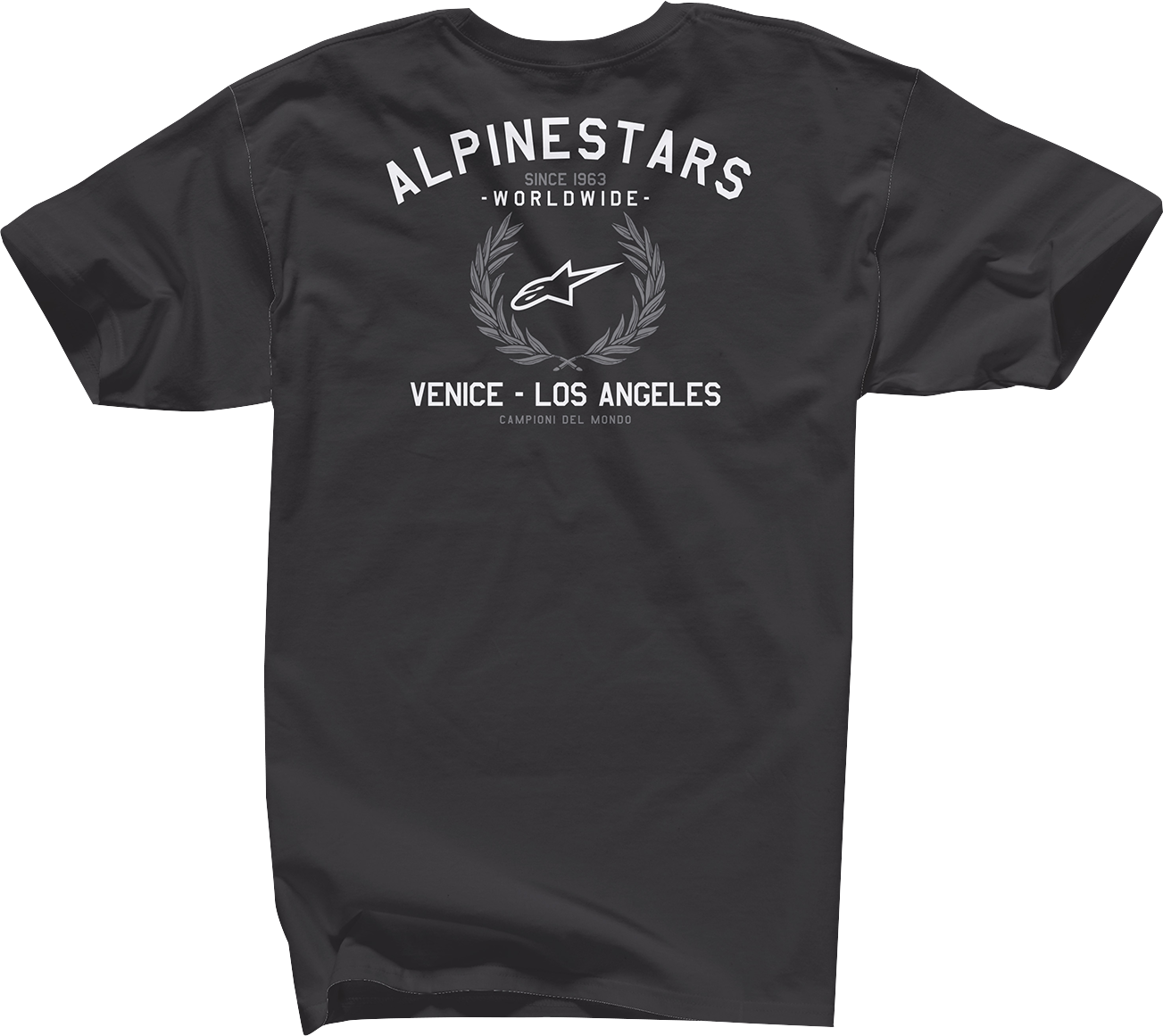 Black Alpinestars Wreath T-Shirt in XL, featuring the Alpinestars logo and wreath design on the front.