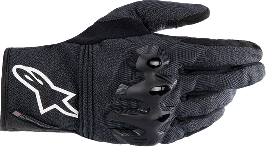Black Alpinestars Morph Street Gloves in XL with impact protection and flexible design, shown on a plain background.