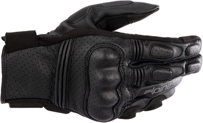 Black Alpinestars Phenom Air Gloves in 3XL size, showing breathable mesh and protective knuckle padding.