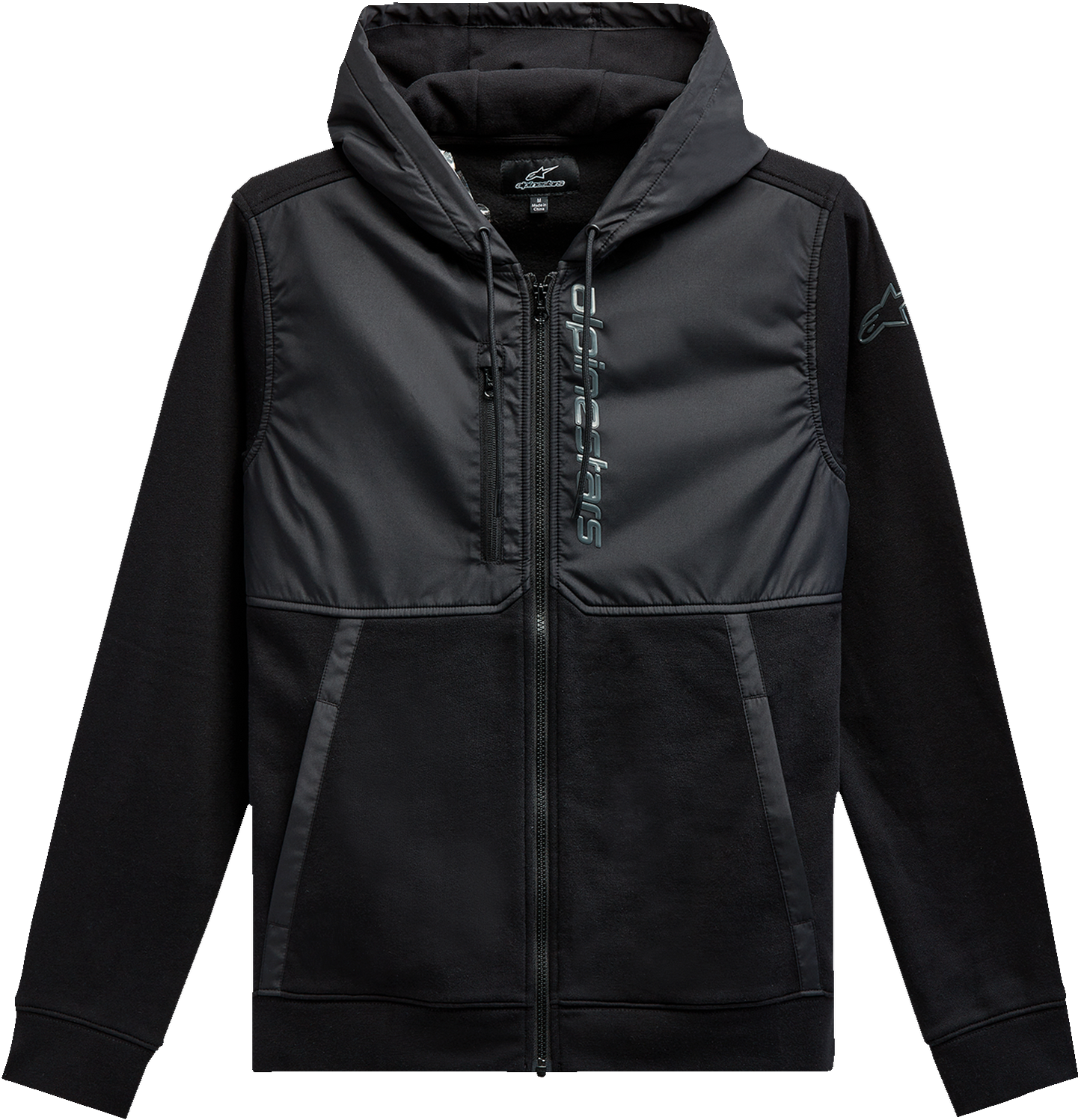 ALPINESTARS, Alpinestars Aligned Zip Hoodie Black/Black XL - Part 1213510001010XL