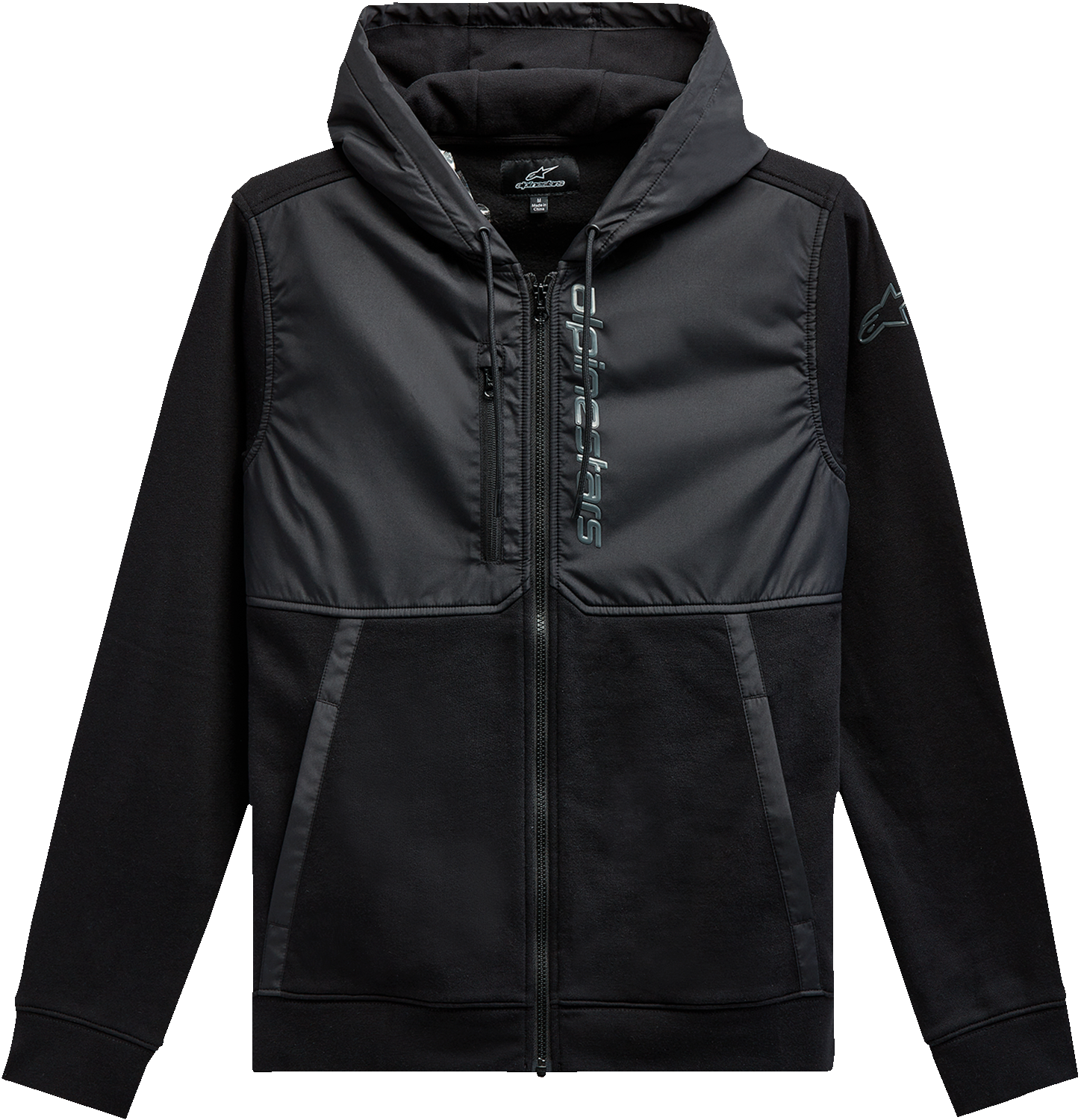 ALPINESTARS, Alpinestars Aligned Zip Hoodie Black/Black XL - Part 1213510001010XL