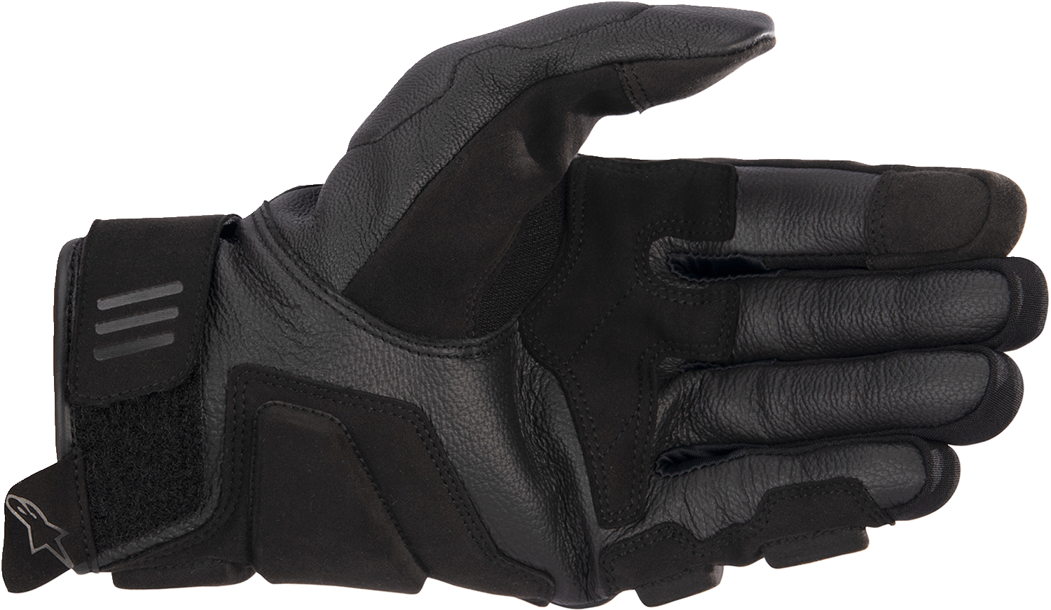 Alpinestars Phenom Air gloves in black and white, medium size, featuring breathable mesh and protective padding for riding comfort.