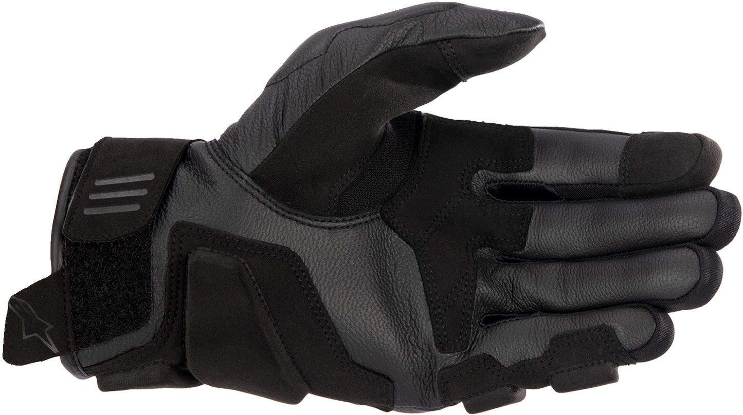 Alpinestars Stella Phenom leather motorcycle gloves in black, size XL, with reinforced knuckles and adjustable wrist strap.