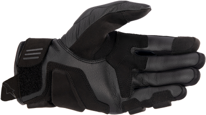 Alpinestars Stella Phenom leather motorcycle gloves in black, size XL, with reinforced knuckles and adjustable wrist strap.